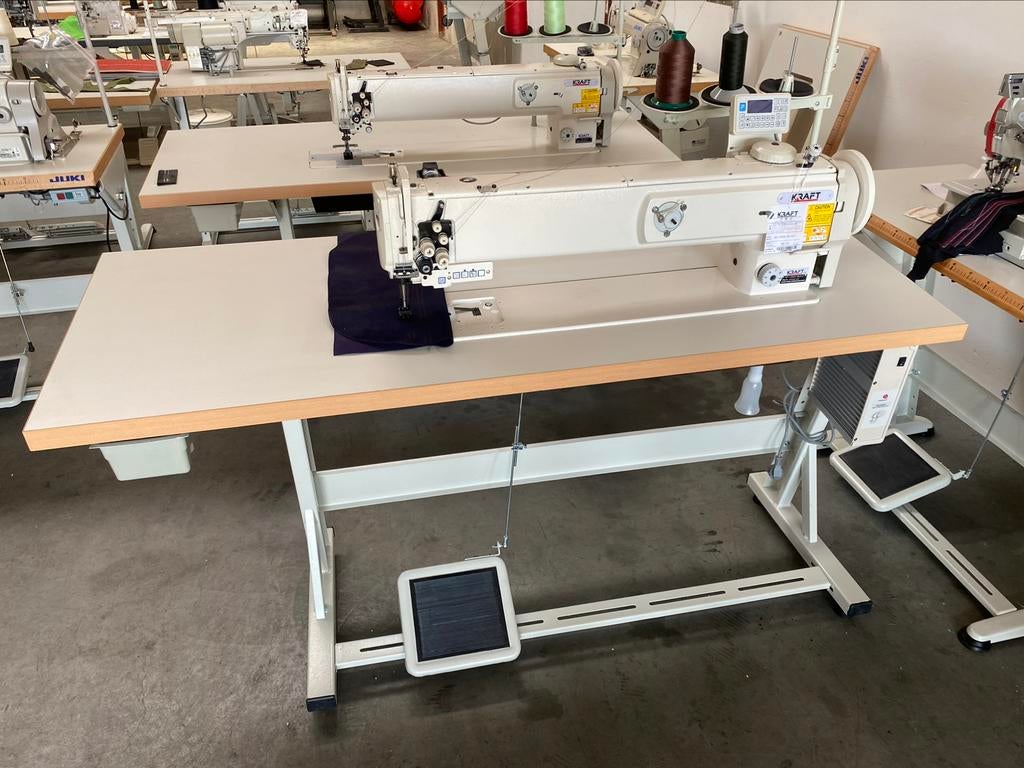 Industriële naaimachine lange arm 65cm dubbel naald automaat, Neuf, Autres marques, Enlèvement ou Envoi, Machine à coudre