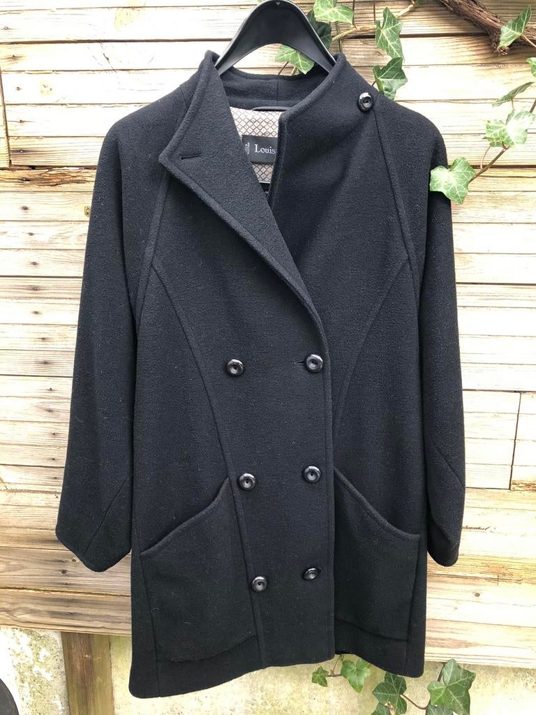 Vintage wollen Louis Féraud caban jas 36/38, Taille 38/40 (M), Enlèvement ou Envoi, Louis Féraud, Comme neuf