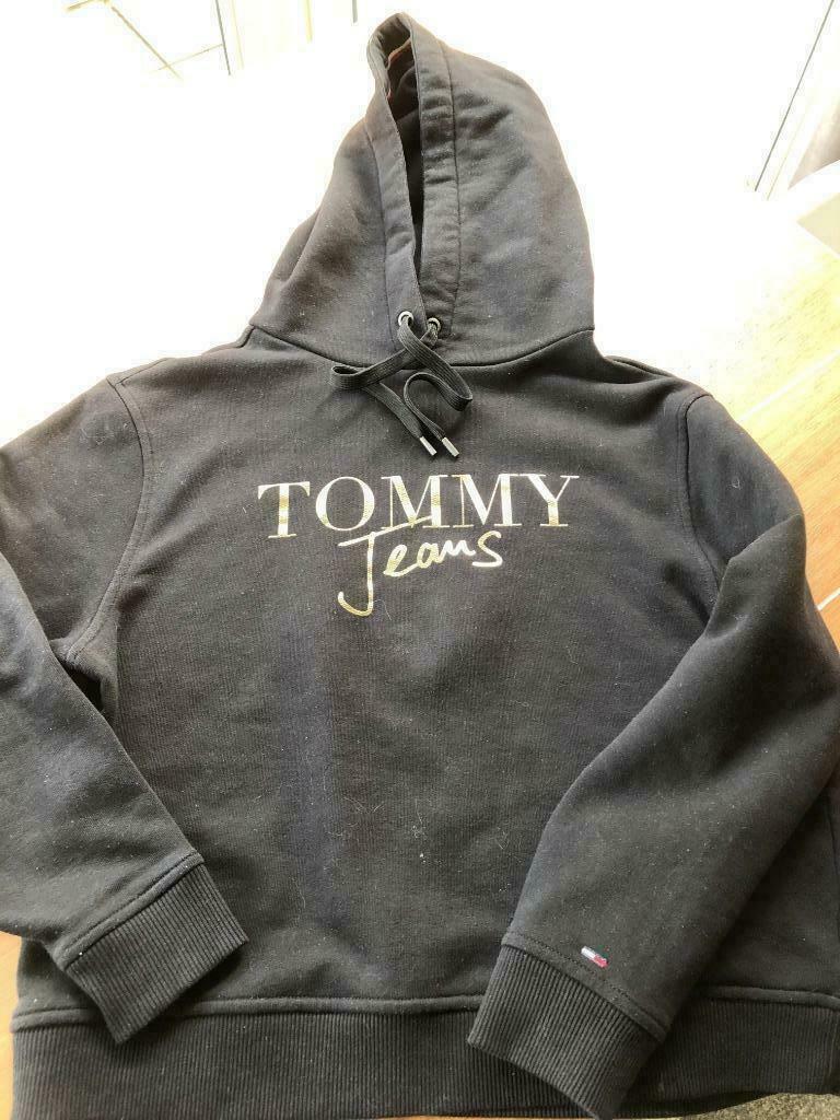 Tommy Jeans Hilfiger trui met kap, Kleding | Dames, Zwart, Ophalen of Verzenden, Maat 36 (S), Gedragen