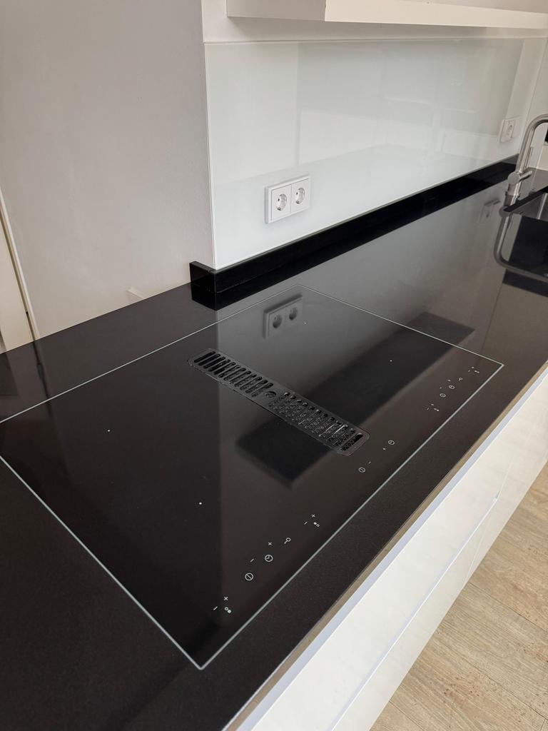 Complete Witte Hoekkeuken Greeploos + Graniet + GEDEMONTEERD, Ophalen of Verzenden, Wit, Hoekkeuken, Greeploos