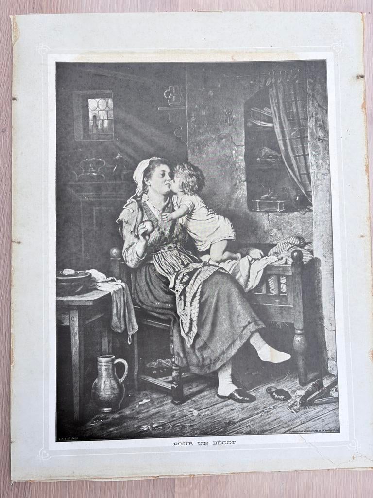 Schets moeder en kind : Pour un becot., Ophalen