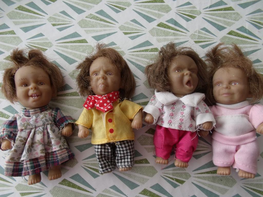 4 poupées figurines vintage Gloobee Doll, Ophalen, Gebruikt, Babypop, Levensecht of Reborn