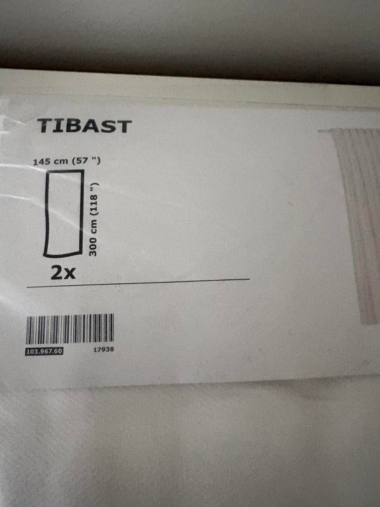 Tibast gordijnen IKEA-wit, Huis en Inrichting, Stoffering | Gordijnen en Lamellen, Ophalen, 100 tot 150 cm, 200 cm of meer, Wit
