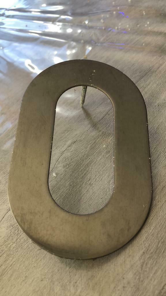 Numéro chiffre de maison en inox 0, Utilisé, Inox