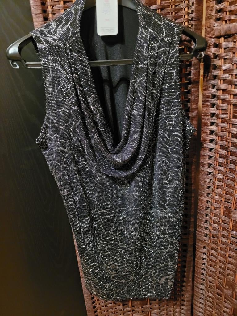 Damestrui zonder mouw, zwart/zilver, maat 48/50nieuw, Ophalen of Verzenden, Maat 46/48 (XL) of groter, Zwart