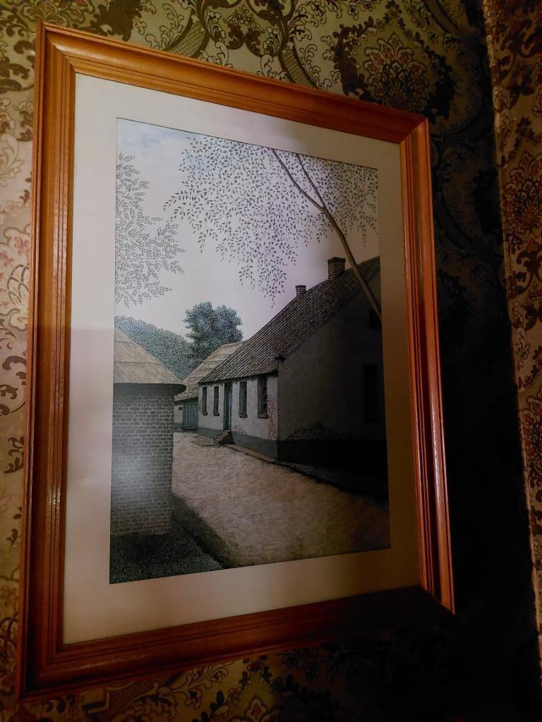 Twee Pentekening, Antiek en Kunst, Kunst | Schilderijen | Klassiek, Ophalen