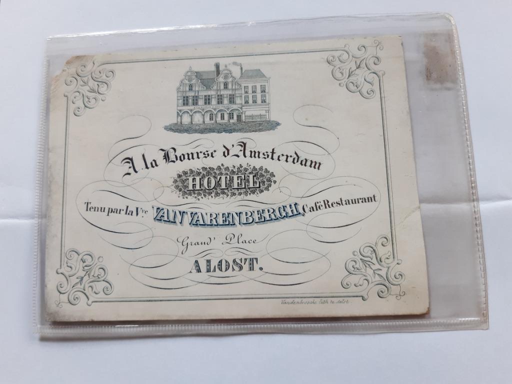 Aalst PORSELEINKAART Hotel Bourse van Amsterdam, Enlèvement