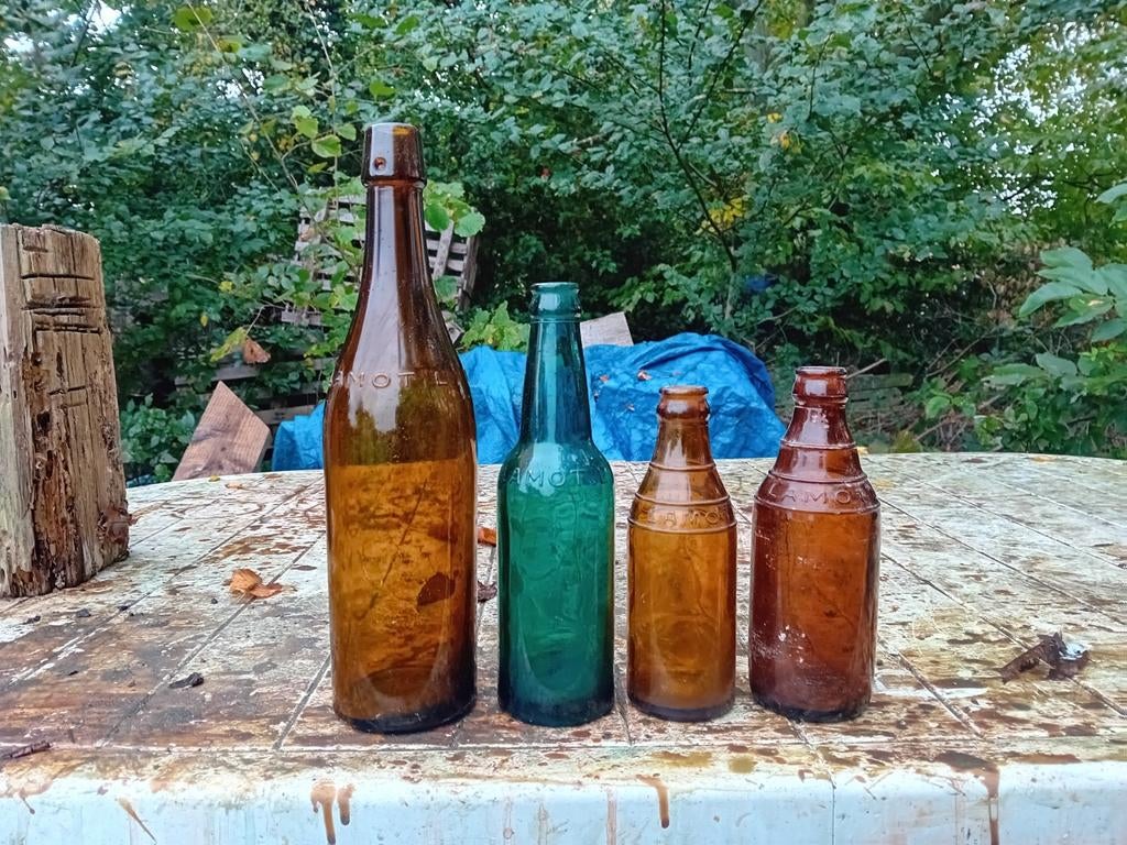 Oude vintage bierflessen brouwerij Lamot Mechelen, Verzamelen, Ophalen of Verzenden