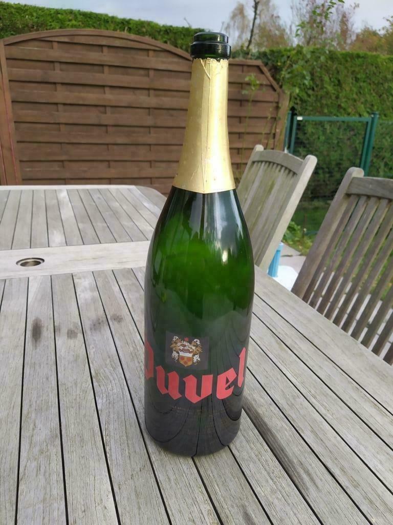 Vintage grote fles "DUVEL" - 58 cm - 2,5 kg, Antiek en Kunst, Ophalen