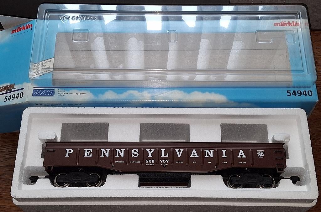 Märklin Maxi 54940 Gondola "Pennsylvania", Ophalen of Verzenden, Zo goed als nieuw, Wagon, Märklin