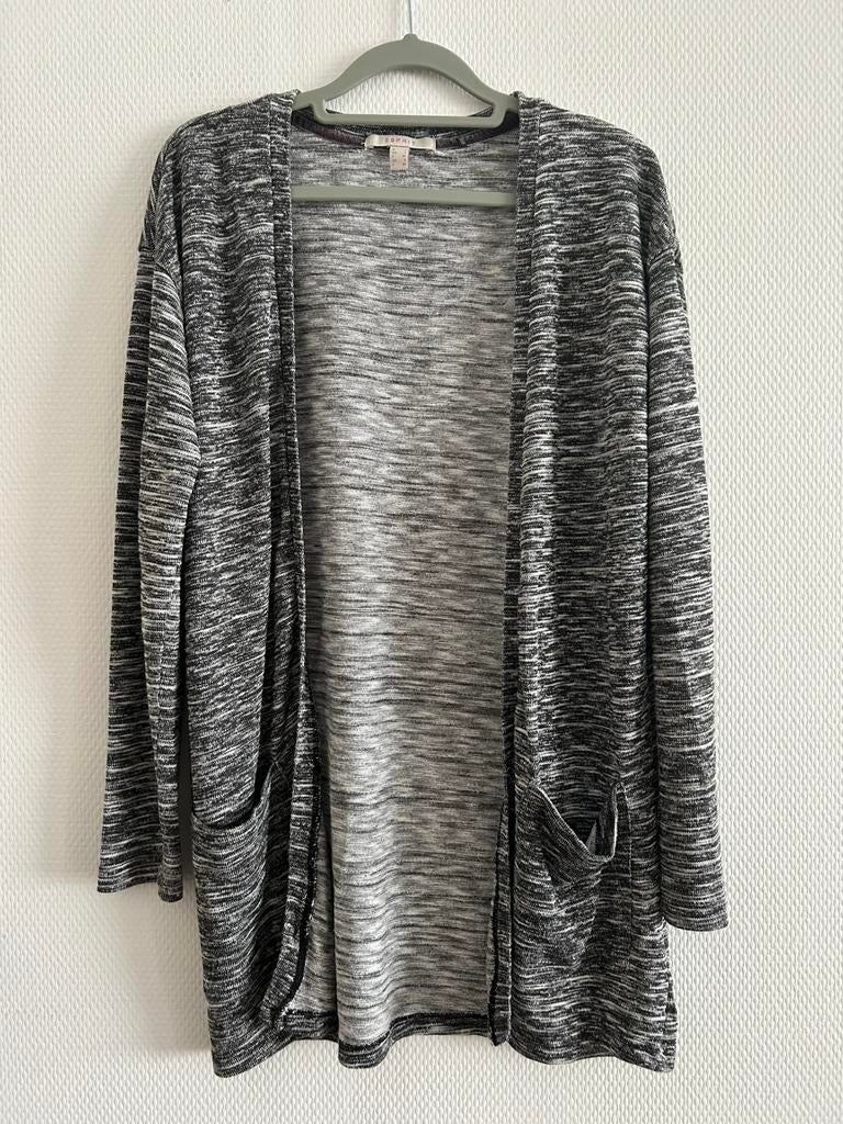 Zwart-grijze glitter vest Esprit maat L, Kleding | Dames, Maat 42/44 (L), Ophalen of Verzenden, Zo goed als nieuw, Grijs