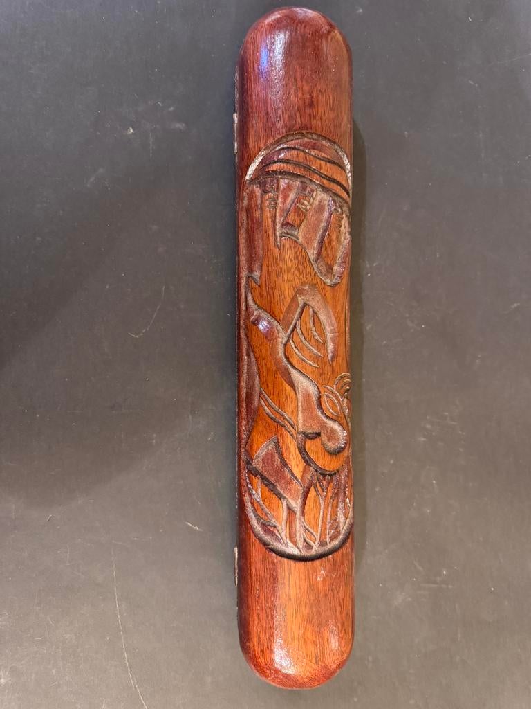 Hout gesneden Awale spel met olifant motief, Antiek en Kunst, Ophalen of Verzenden