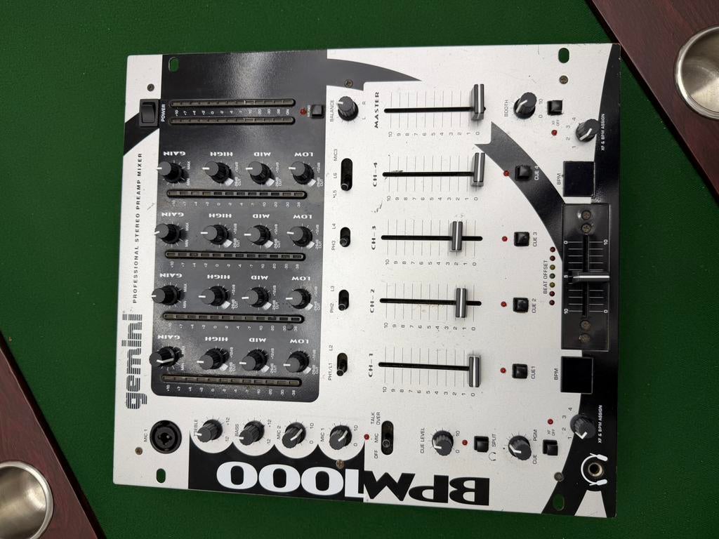 Gemini BPM1000 Stereo Analoge Mixer, Muziek en Instrumenten, Ophalen, Gebruikt