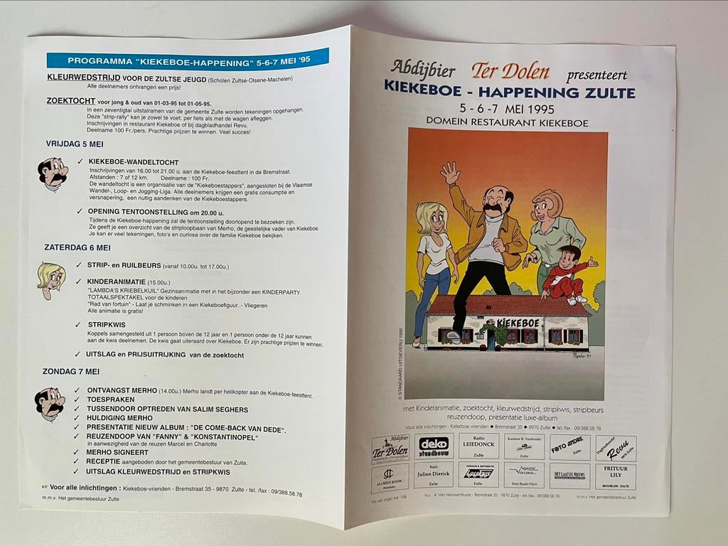 Kiekeboe happening zulte folder L56, Verzamelen, Ophalen of Verzenden