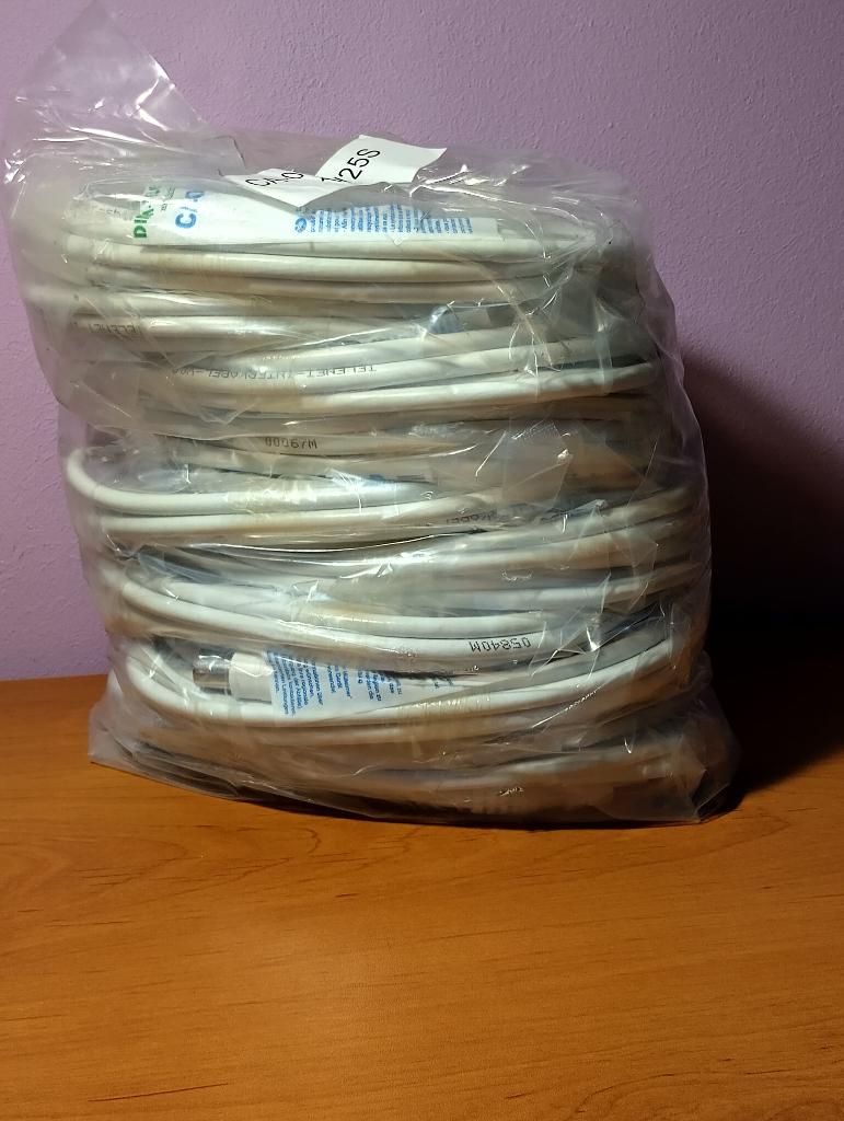 1 paquet de 10pcs CA-006TV/25S 2,5m DINH-Telecom, Enlèvement, Neuf, 2 à 5 mètres, Câble TV