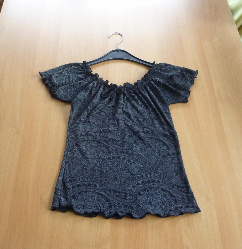 Zwart witte babydoll shirt met Turkse komkommers Maat XS, Kleding | Dames, Ophalen of Verzenden, Zwart
