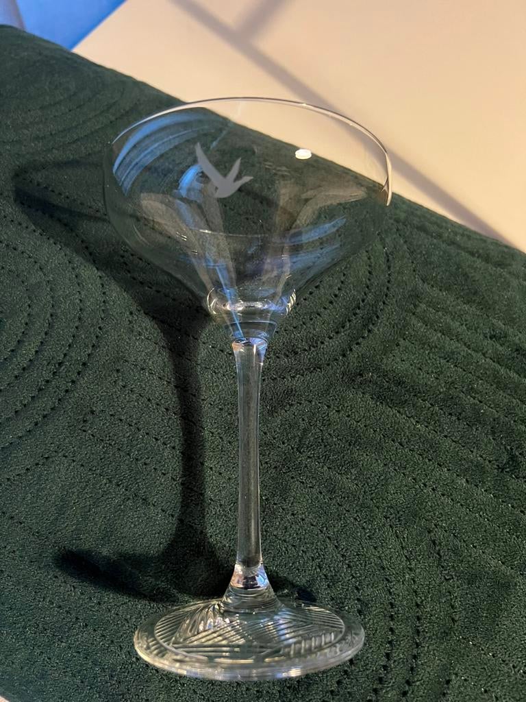 6 kristallen Grey Goose glazen met geslepen embleem, Verzamelen, Ophalen, Zo goed als nieuw