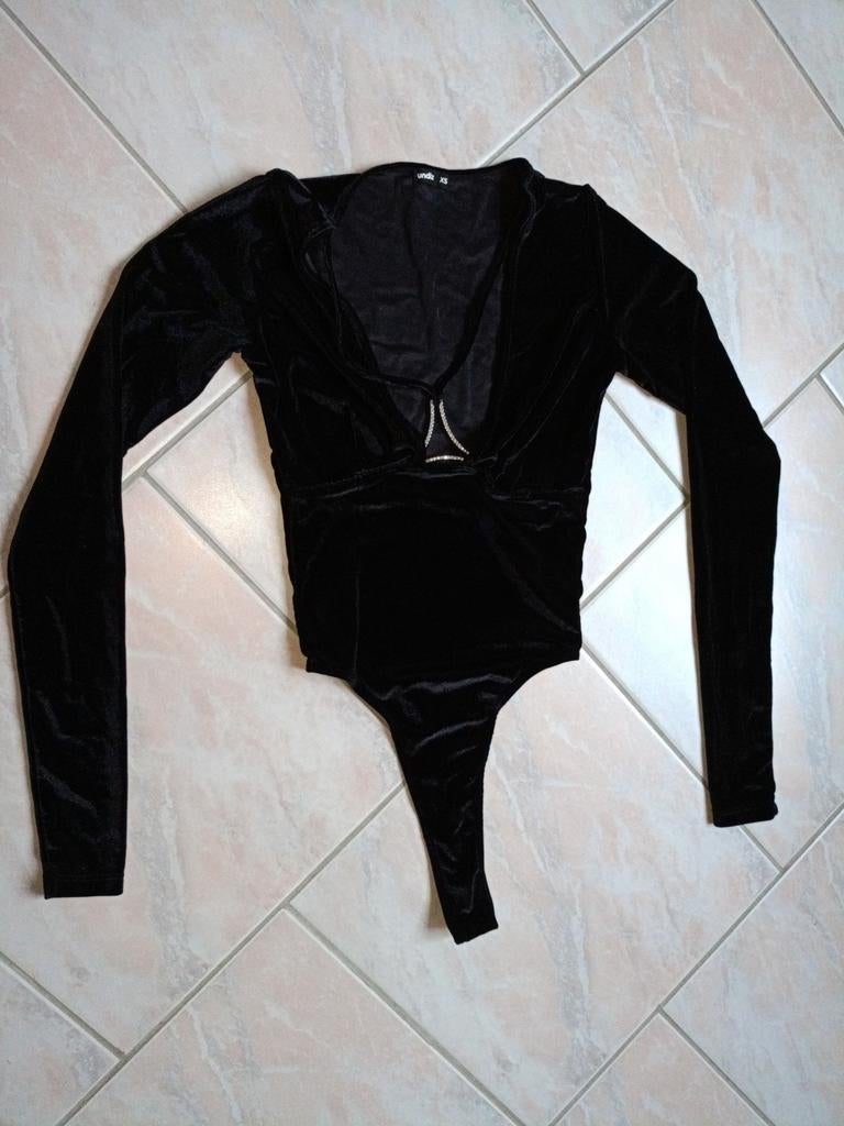 Body met juweelhals, Kleding | Dames, Verzenden, Zwart, Nieuw, Lange mouw