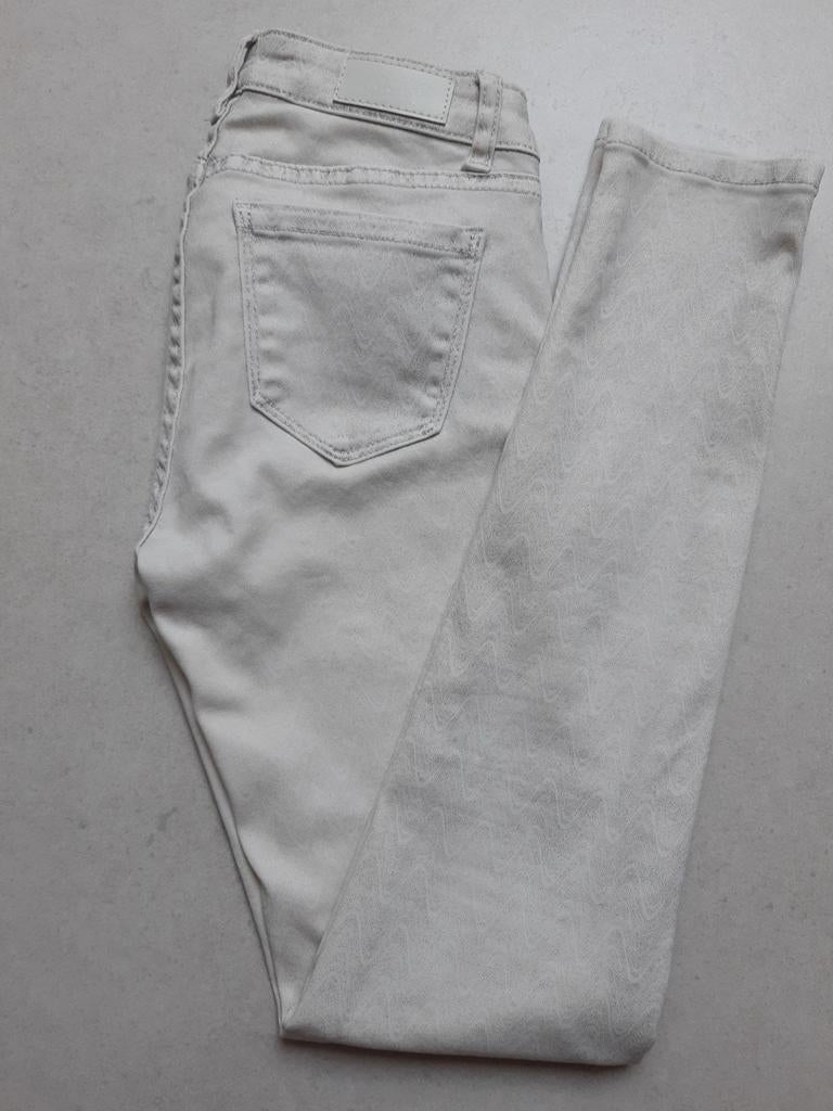 Witte en zilveren jeans van Toxik maat 34 (XS), Wit, Toxik, Ophalen of Verzenden, W27 (confectie 34) of kleiner