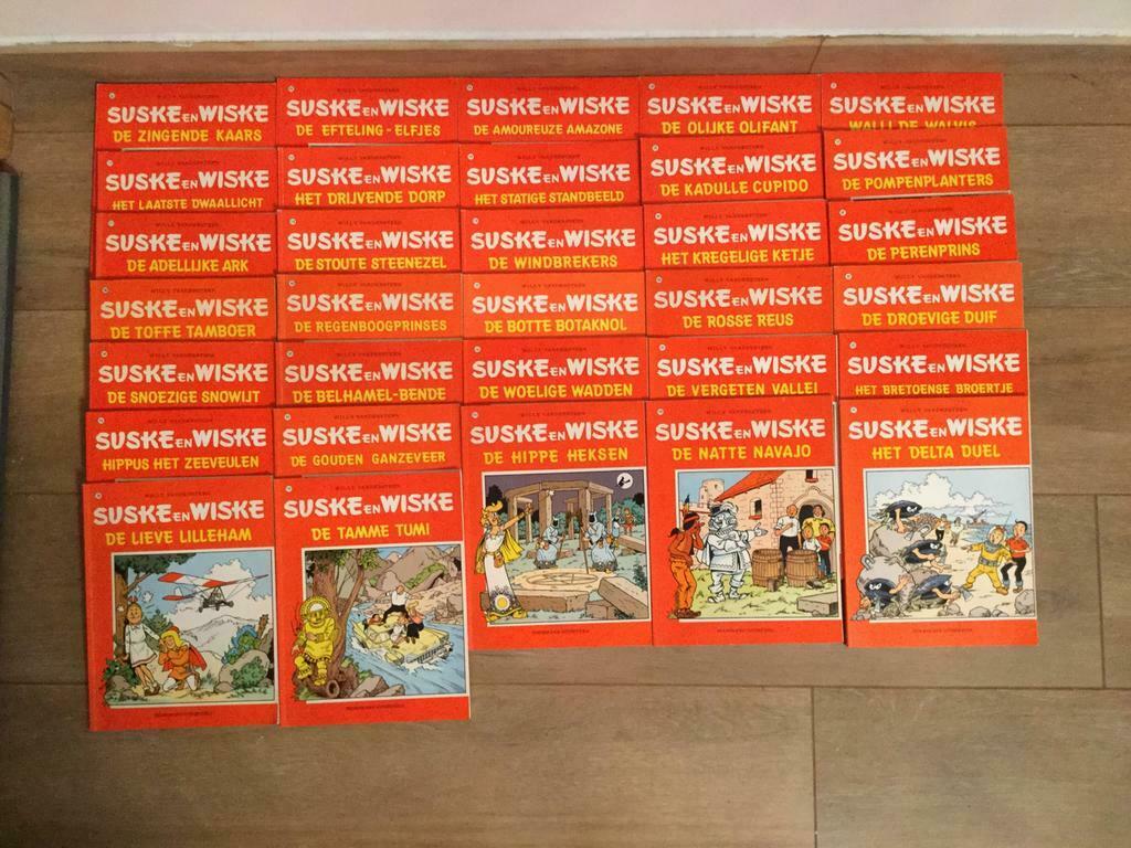 24 Suske en Wiske eerste druk, Meerdere stripboeken, Ophalen of Verzenden, Gelezen, Willy Vandersteen
