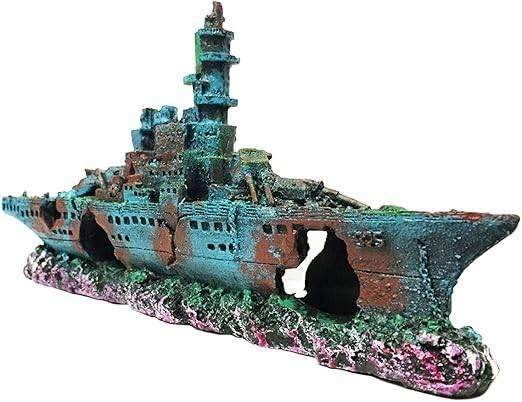 Aquariumdecoratie | schip | GRATIS LEVERING