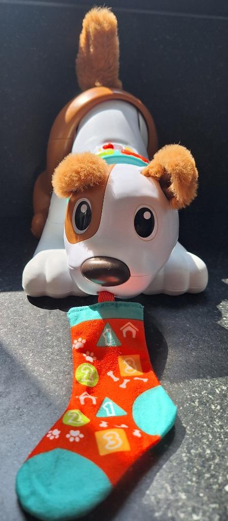 Fisher-Price Kruip met mij puppy, Ophalen of Verzenden, Zo goed als nieuw, Duw- of Trekspeelgoed, Met geluid