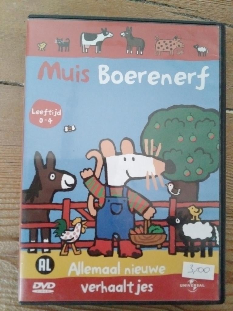 DVD Muis Boerenerf, leeftijd 0-4 jaar, Alle leeftijden, Ophalen of Verzenden, Gebruikt, Dieren