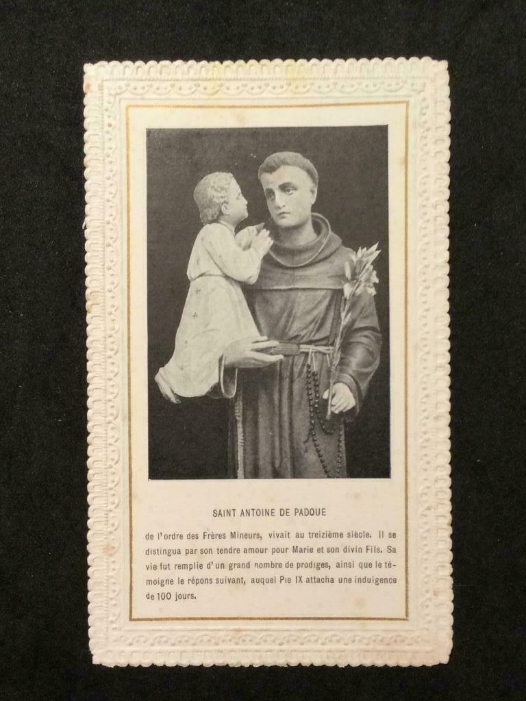Heiligenprentje Hymne voor  St. ANTONIUS VAN PADUA - 1902, Ophalen of Verzenden, Bidprentje