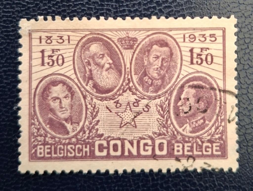 Postzegel Belgisch Congo OBP 187, Ophalen of Verzenden, Gestempeld, Gestempeld