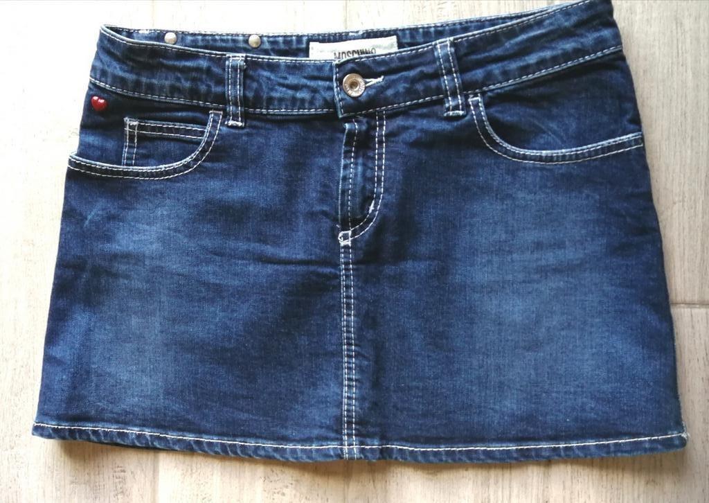 Jeansrokje Moschino - maat 42, Blauw, Maat 42/44 (L), Zo goed als nieuw, Boven de knie