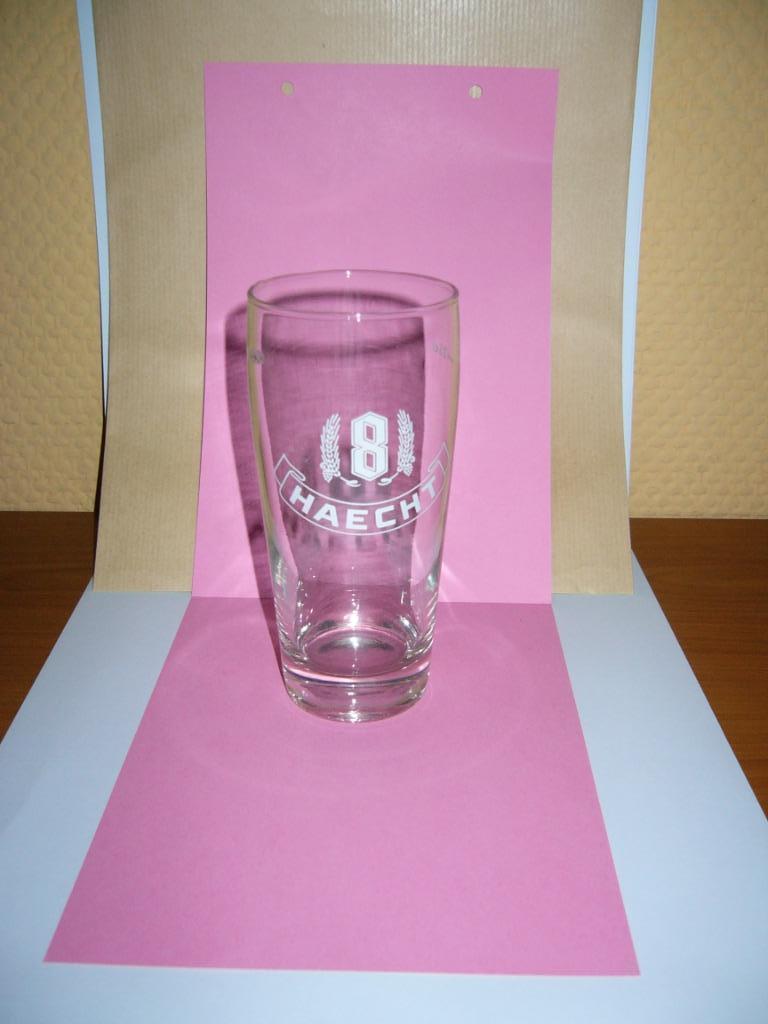 Bierglas Haecht 8 (2) - Haacht, Ophalen of Verzenden, Zo goed als nieuw, Bierglas
