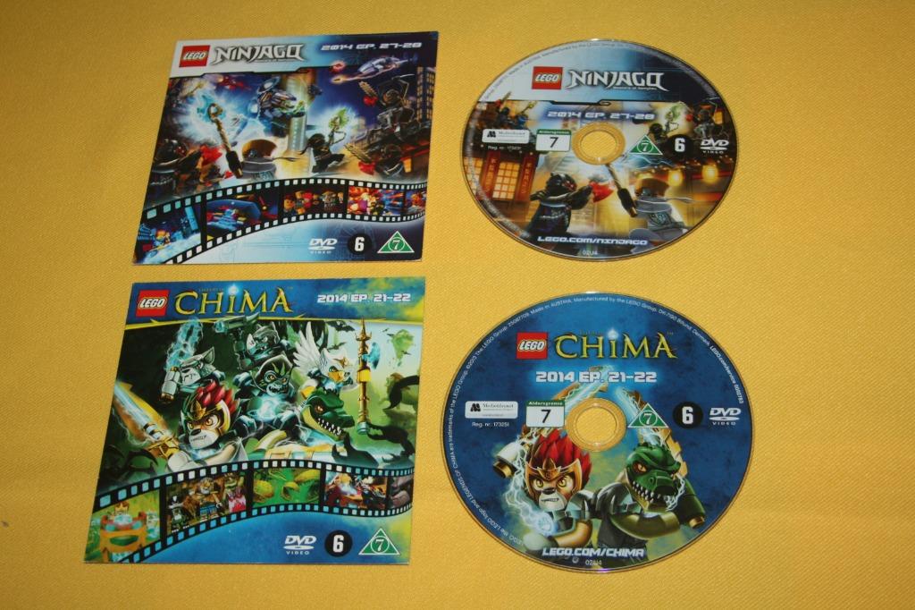 2x Lego ( Chima , Ninjago ) DVD Video , als nieuw, Enlèvement ou Envoi, Comme neuf, Lego