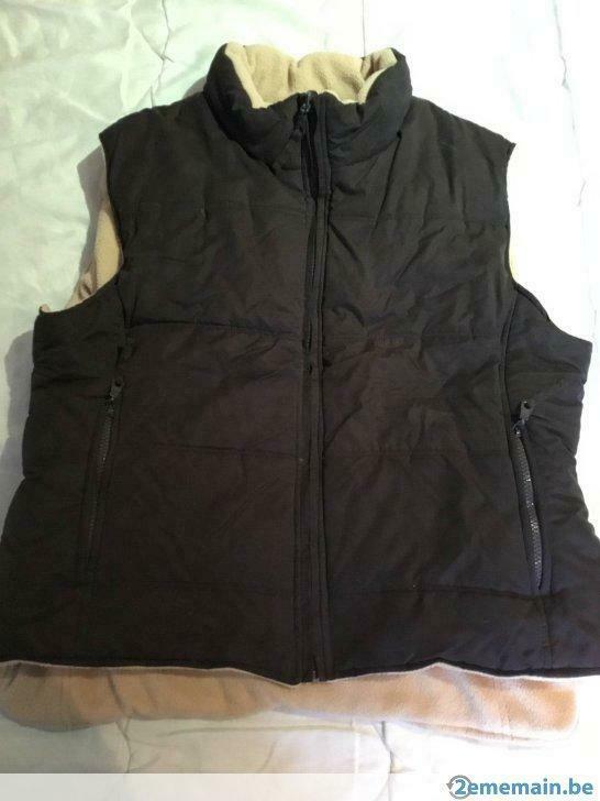 Omkeerbare bodywarmer voor dames, Ophalen, Gedragen, Maat 46/48 (XL) of groter, Bruin