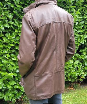 BRUINE LEREN JAS - XL - Oakwood Classic Distressed, Oakland, Bruin, Ophalen of Verzenden, Maat 56/58 (XL)