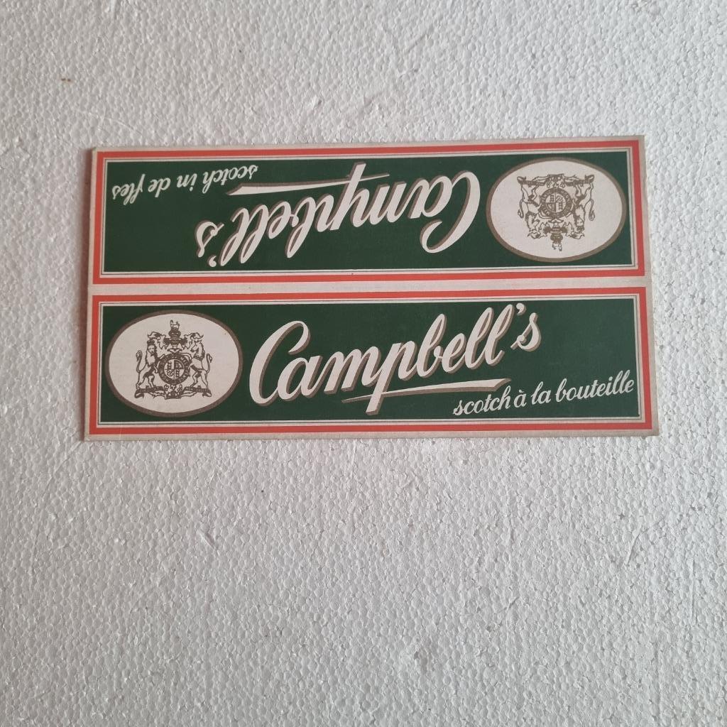 Publicité de table Campbell's scotch, Verzamelen, Biermerken, Ophalen of Verzenden, Gebruikt, Reclamebord, Plaat of Schild, Overige merken