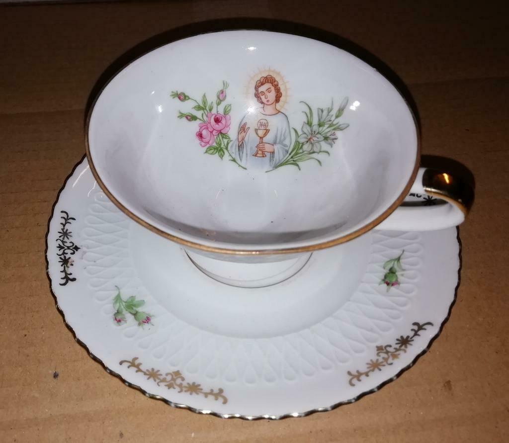 Tasse et sous-tasse "communion", Ophalen, Nieuw, Overige stijlen, Kop(pen) en/of Schotel(s)