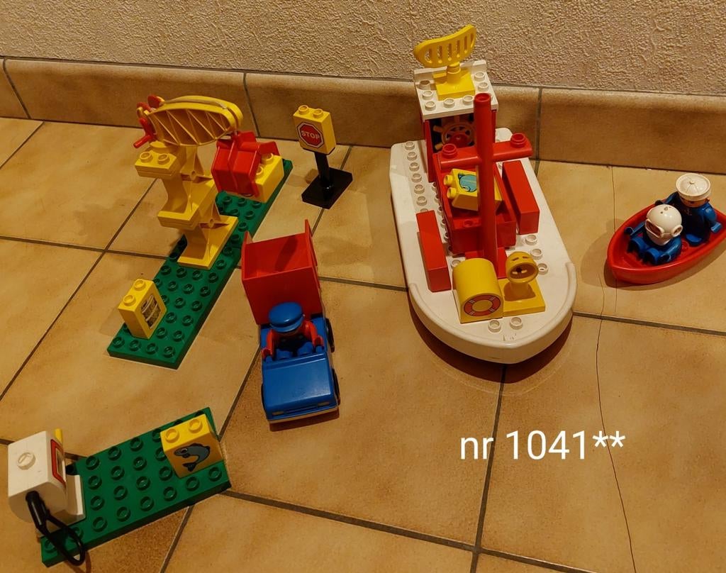 Lego duplo: Parodie op havenset nr 1041 uit 1986, Ophalen of Verzenden, Gebruikt, Duplo