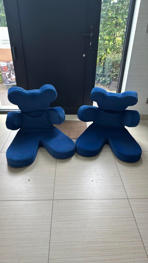 zeldzame vintage Ikea PS Brum Blue Bear kinderstoel 2 stuks, Ophalen