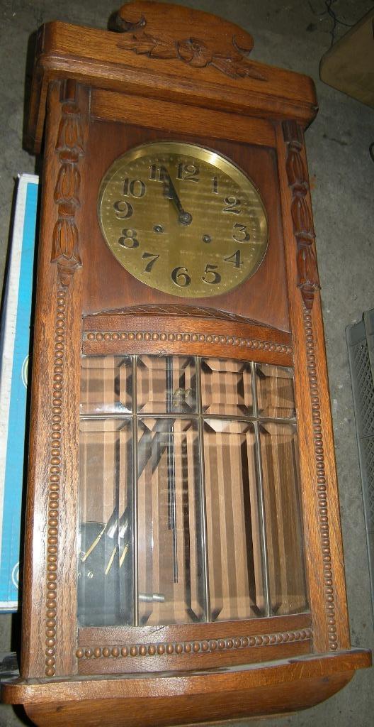 Oude klok +/- 1940/mooie regulator/ancien pendule régulateur, Ophalen