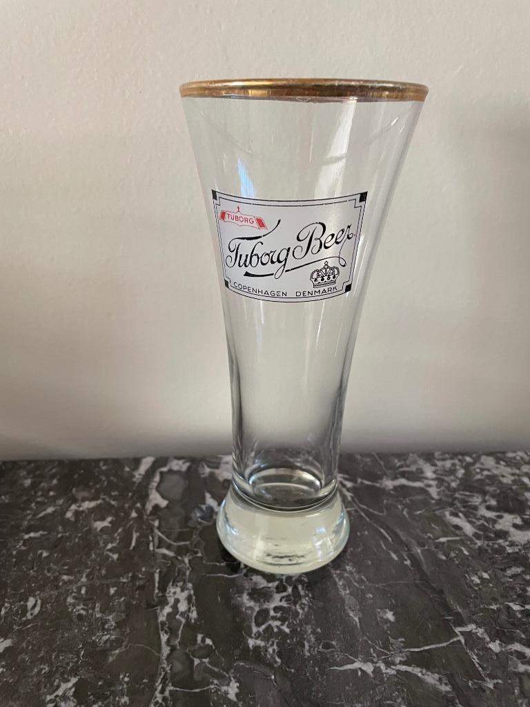Tuborg bierglas, Ophalen of Verzenden, Zo goed als nieuw, Bierglas