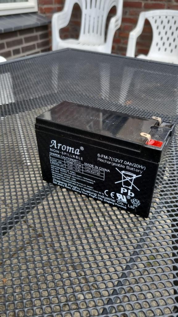 Nieuwe accu Aroma 12V 7.0 Ah batterij., Ophalen, Nieuw