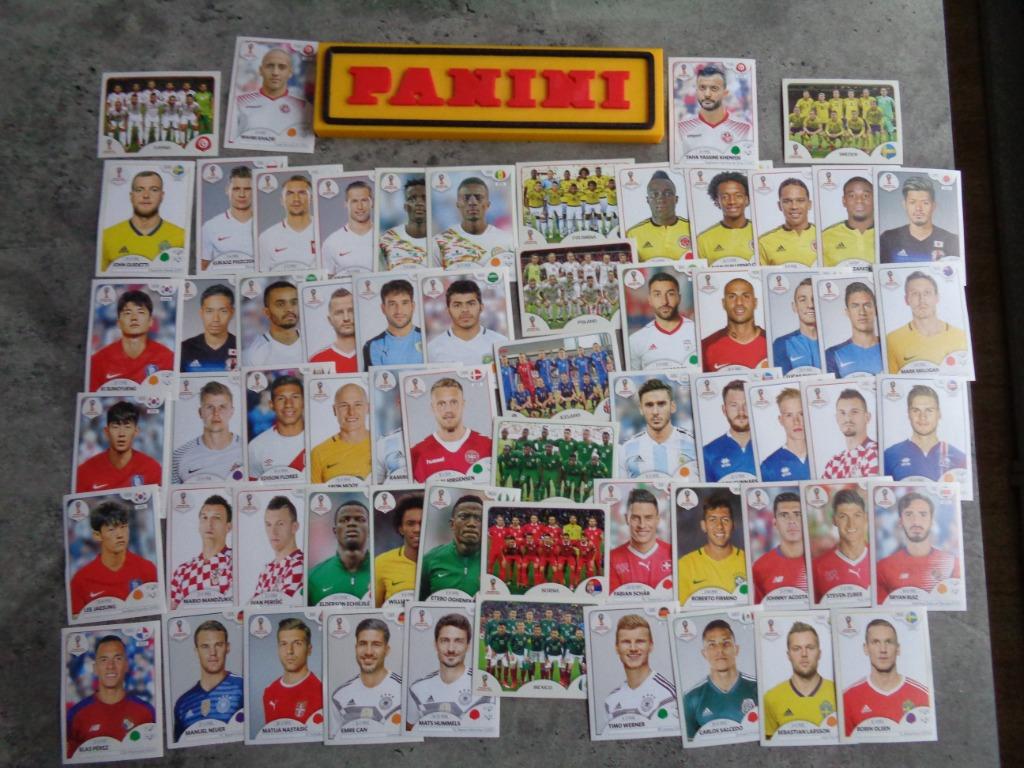 AUTOCOLLANTS DE FOOTBALL PANINI 63x COUPE DU MONDE 2018 DIFF, Envoi, Neuf