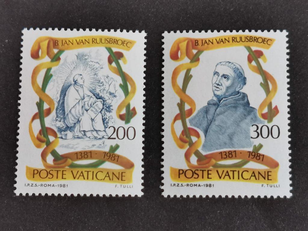 Vaticaanstad 1981 - 600 jaar dood van Jan van Ruusbroec, Ophalen of Verzenden, Postfris