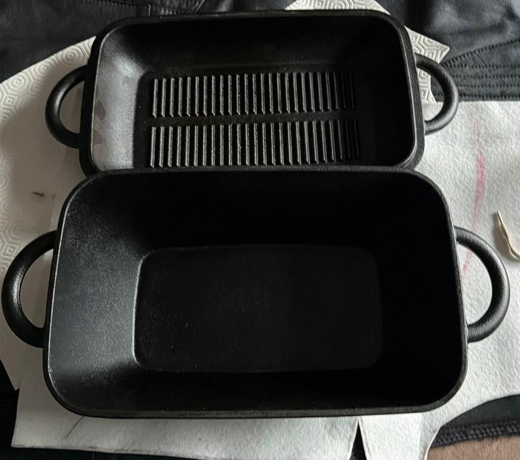 Gietijzeren Vilde pan roasting tin  2en1l in de dos, Enlèvement, Comme neuf, Fonte