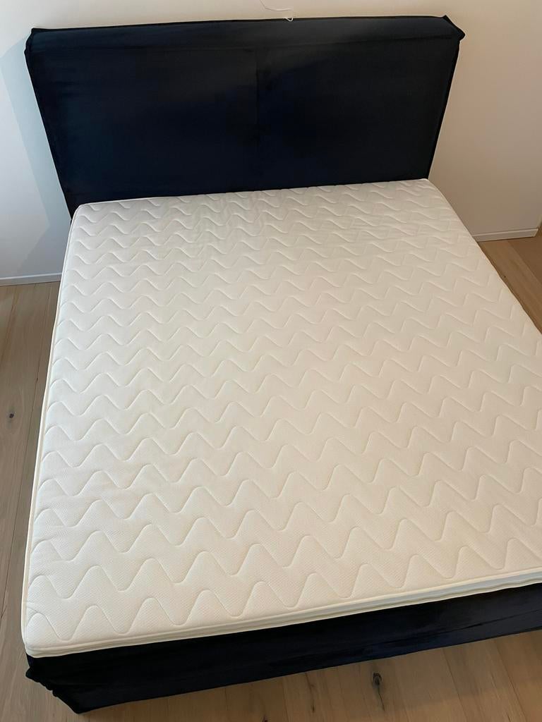 Boxspring 180x200 cm, Huis en Inrichting, Slaapkamer | Boxsprings, Ophalen, Zo goed als nieuw, Blauw