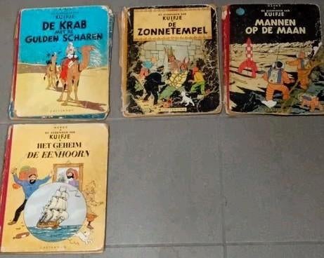Kuifje oud, Boeken, Stripverhalen, Meerdere stripboeken, Ophalen of Verzenden, Gelezen, Hergé