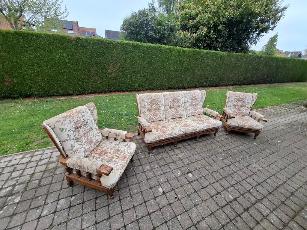 3-delige salon/sofa - 2x 1-zit zetel, 1x 3-zit zetel, Enlèvement, Utilisé