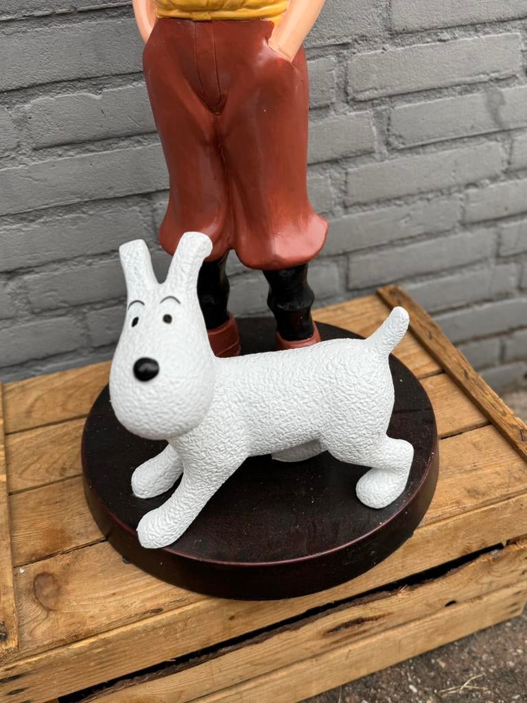 Kuifje met Bobbie beeld, Verzamelen, Ophalen, Kuifje, Zo goed als nieuw