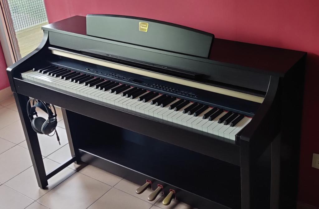 Yamaha Clavinova CLP-370 | Digitale Buffetpiano, Muziek en Instrumenten, Ophalen, Gebruikt, Bruin, Digitaal