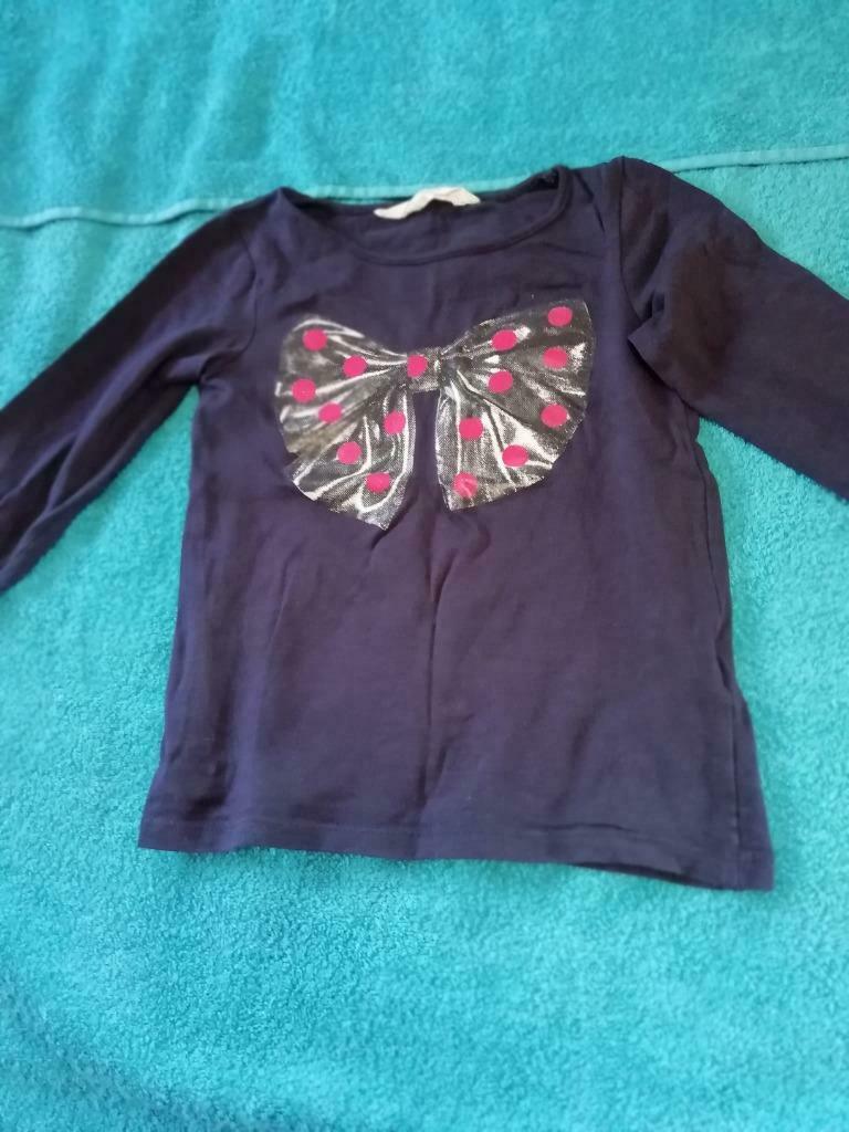 T shirt met lange mouwen maat 110 - 116 H&M, Gebruikt, Meisje, H&M, Ophalen of Verzenden